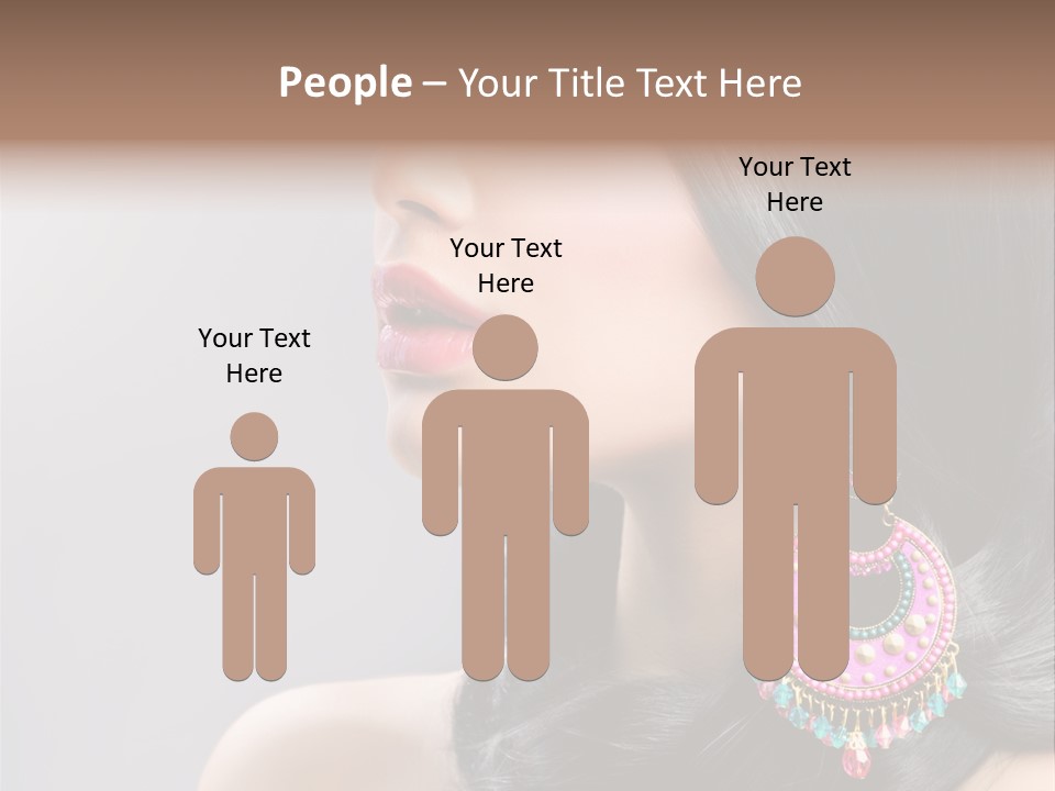 Pink Woman Hairstyle PowerPoint Template