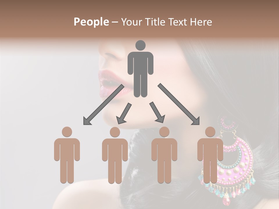 Pink Woman Hairstyle PowerPoint Template