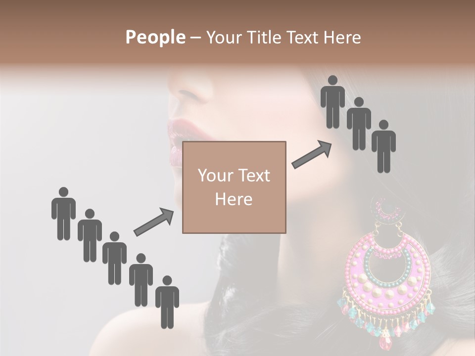 Pink Woman Hairstyle PowerPoint Template