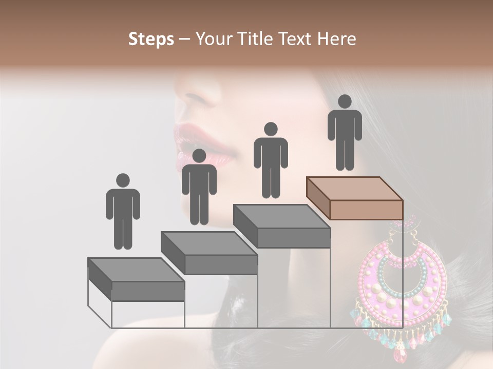 Pink Woman Hairstyle PowerPoint Template