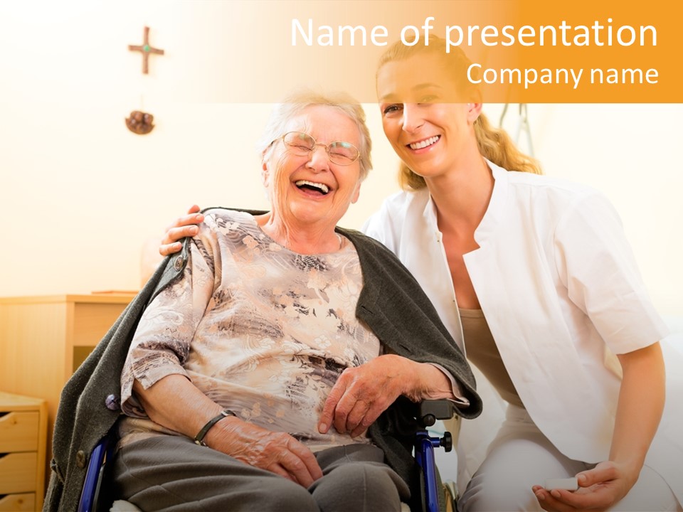 Elderly Clinic Patient PowerPoint Template