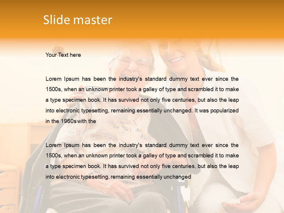 Elderly Clinic Patient PowerPoint Template