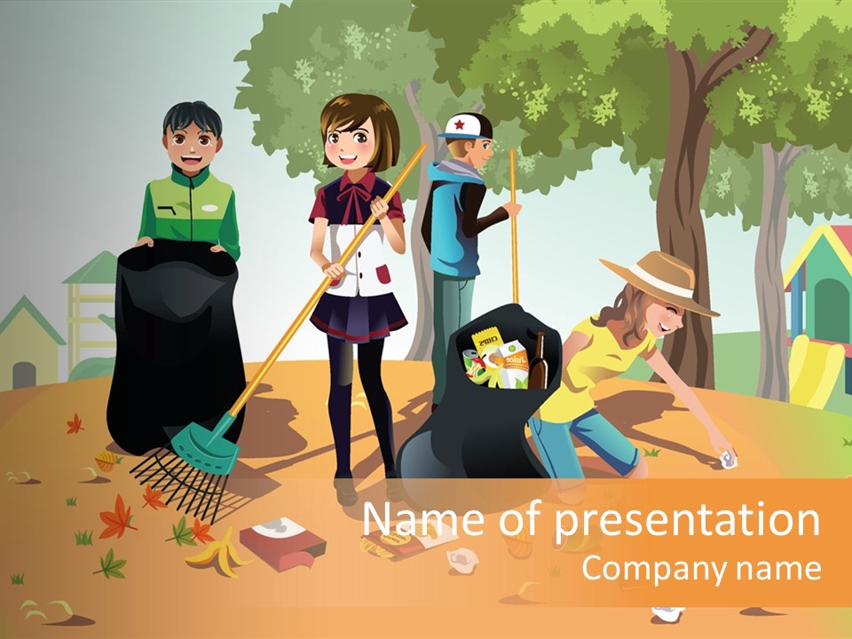 Nature Bottle Picking PowerPoint Template