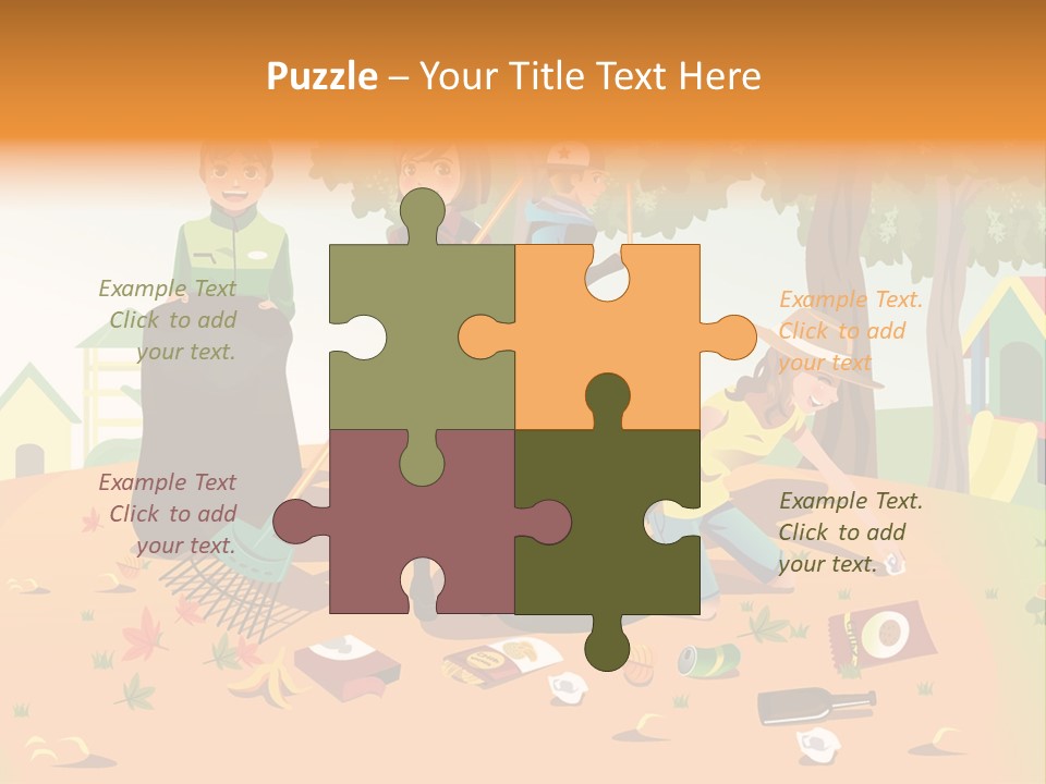 Nature Bottle Picking PowerPoint Template