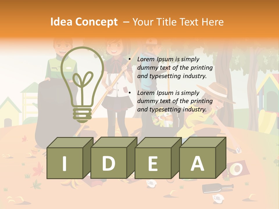 Nature Bottle Picking PowerPoint Template