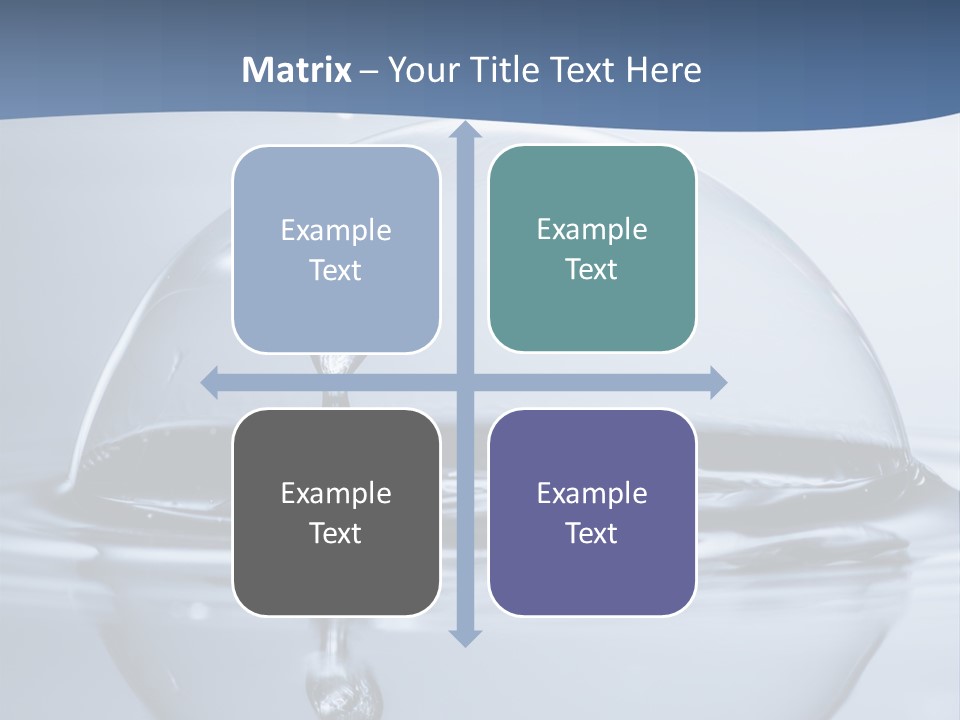 Blue Water Column Reflect PowerPoint Template