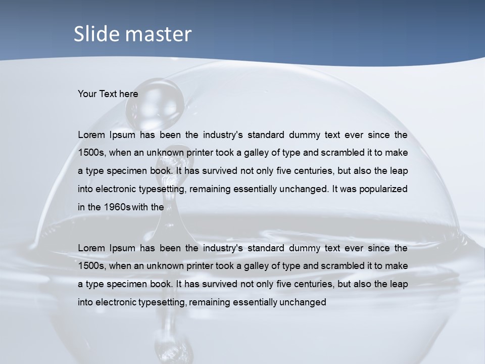 Blue Water Column Reflect PowerPoint Template