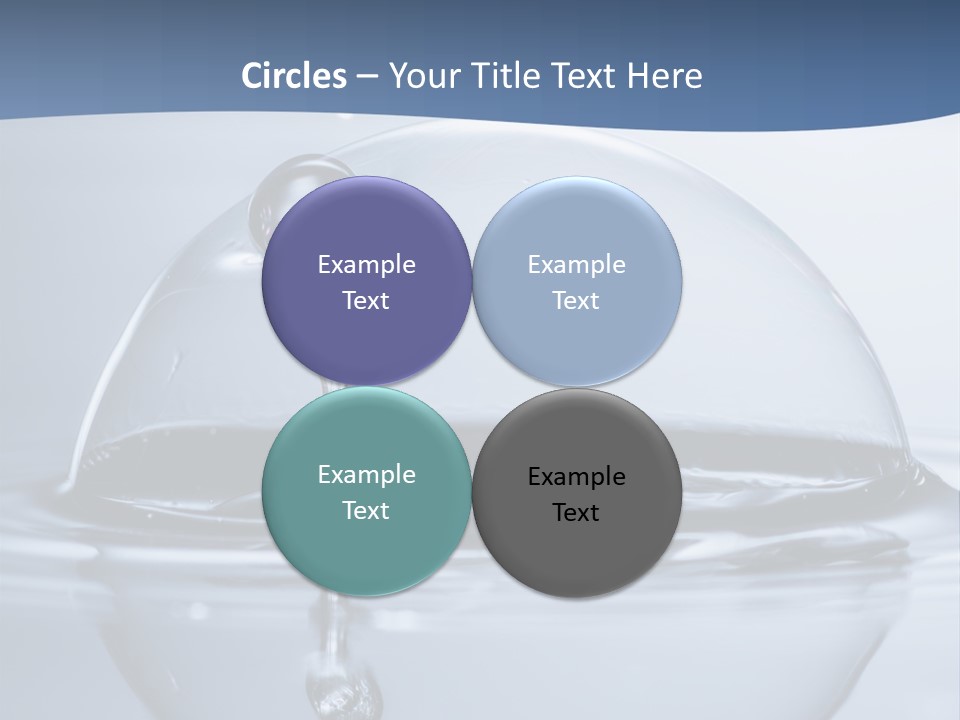 Blue Water Column Reflect PowerPoint Template