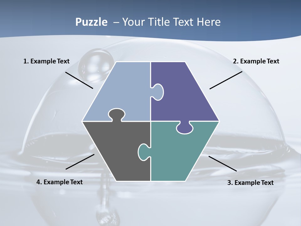 Blue Water Column Reflect PowerPoint Template