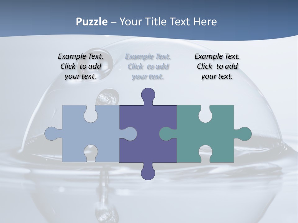 Blue Water Column Reflect PowerPoint Template