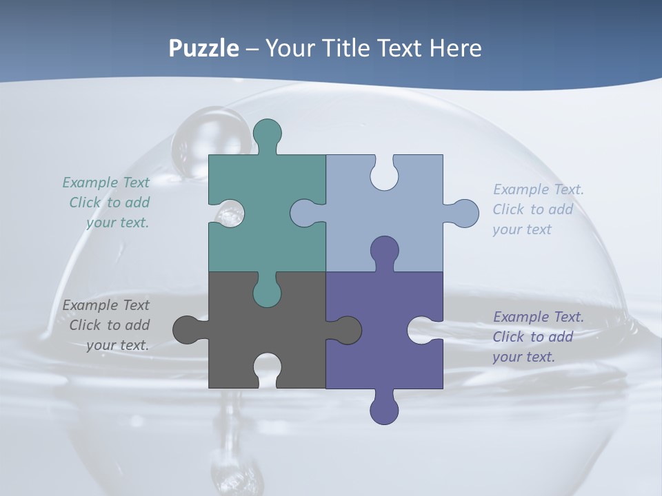 Blue Water Column Reflect PowerPoint Template