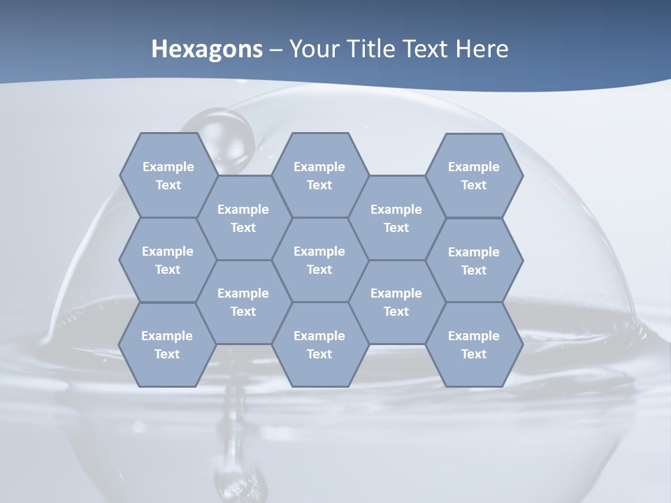 Blue Water Column Reflect PowerPoint Template