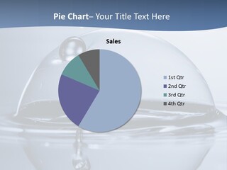 Blue Water Column Reflect PowerPoint Template