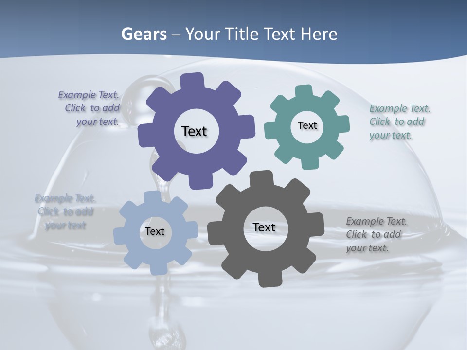 Blue Water Column Reflect PowerPoint Template