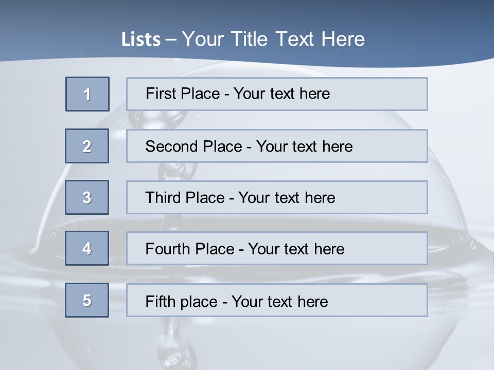 Blue Water Column Reflect PowerPoint Template