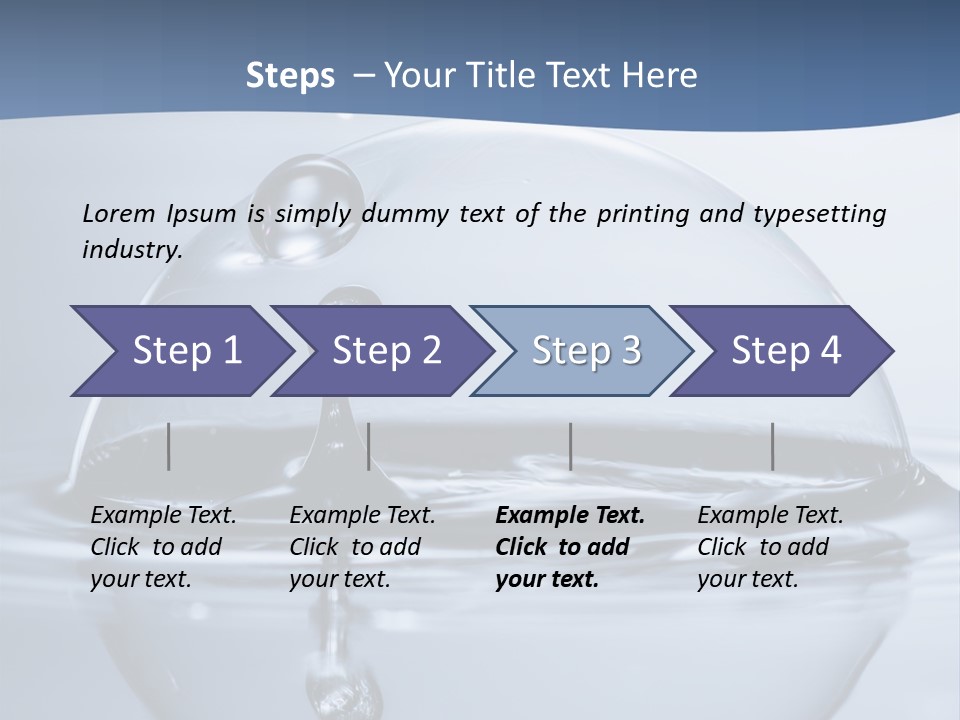 Blue Water Column Reflect PowerPoint Template
