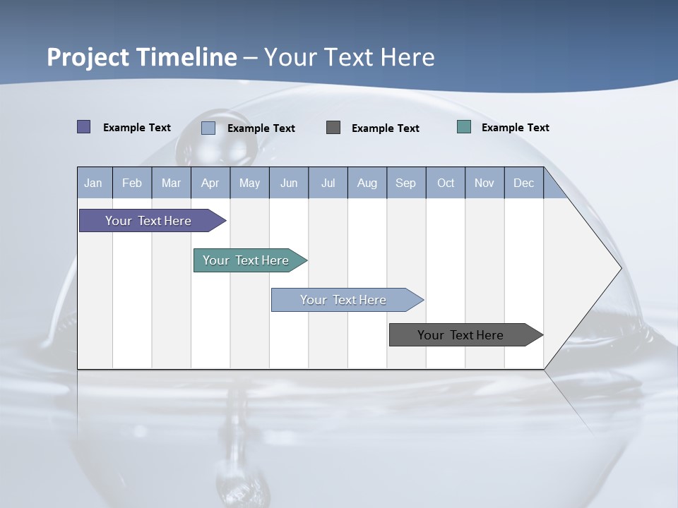 Blue Water Column Reflect PowerPoint Template