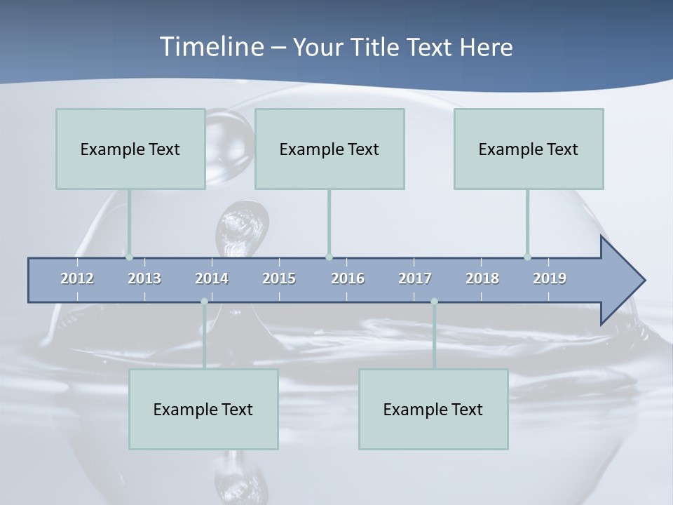 Blue Water Column Reflect PowerPoint Template