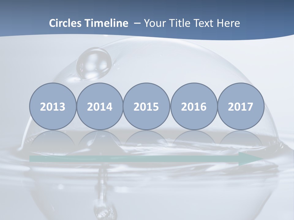 Blue Water Column Reflect PowerPoint Template
