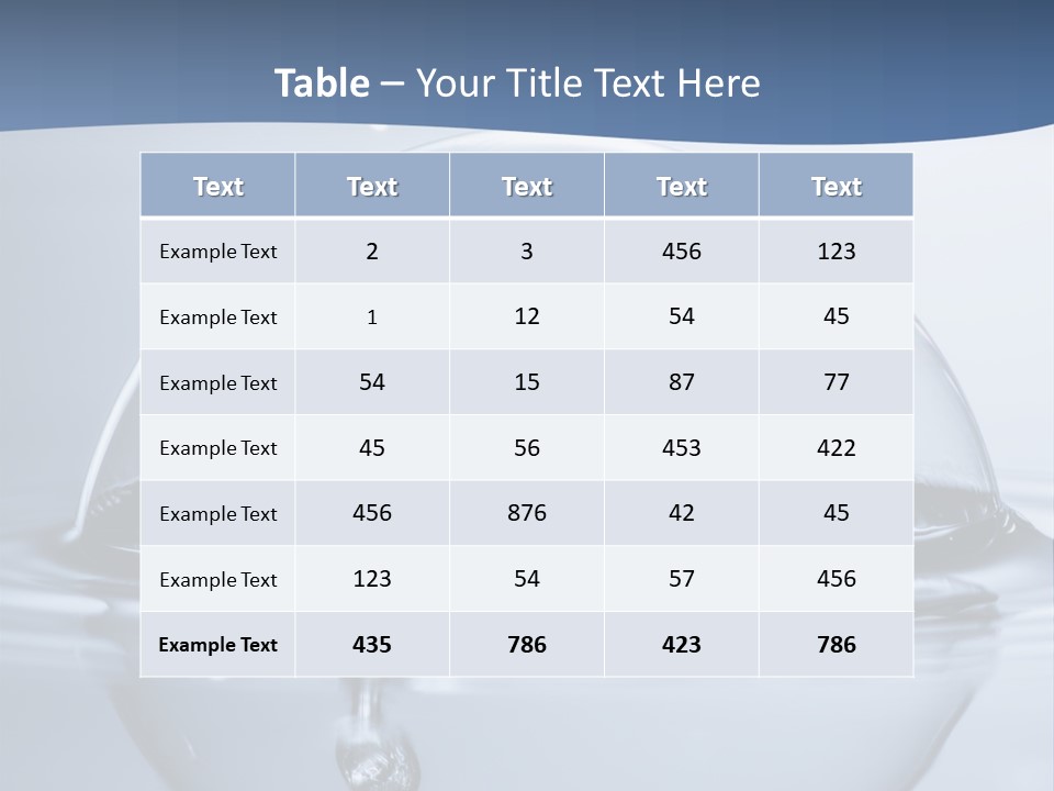 Blue Water Column Reflect PowerPoint Template