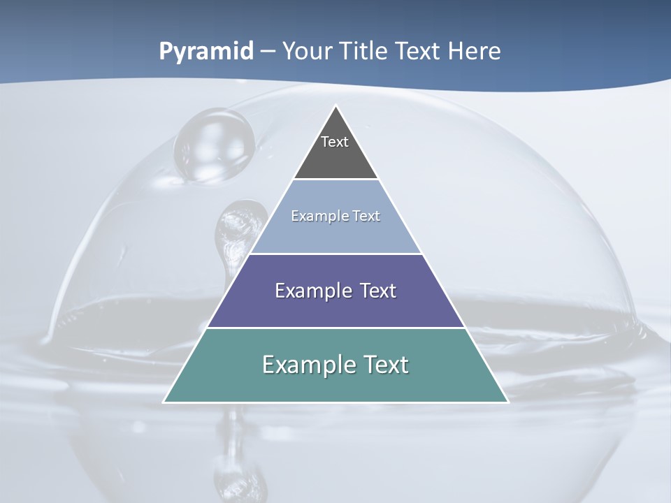 Blue Water Column Reflect PowerPoint Template