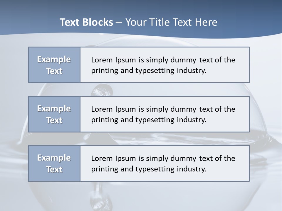 Blue Water Column Reflect PowerPoint Template