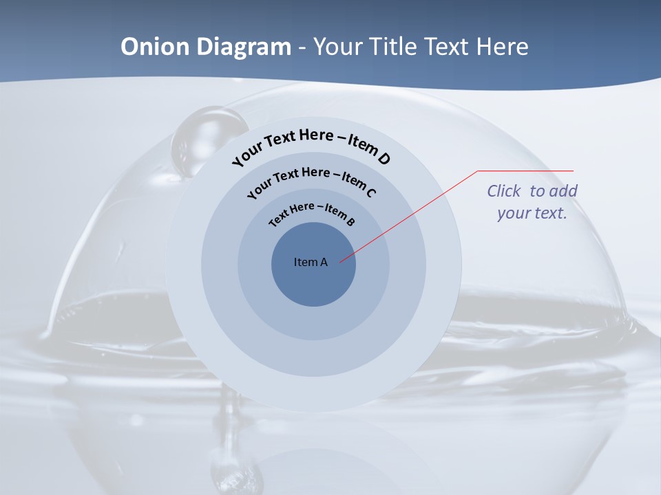 Blue Water Column Reflect PowerPoint Template