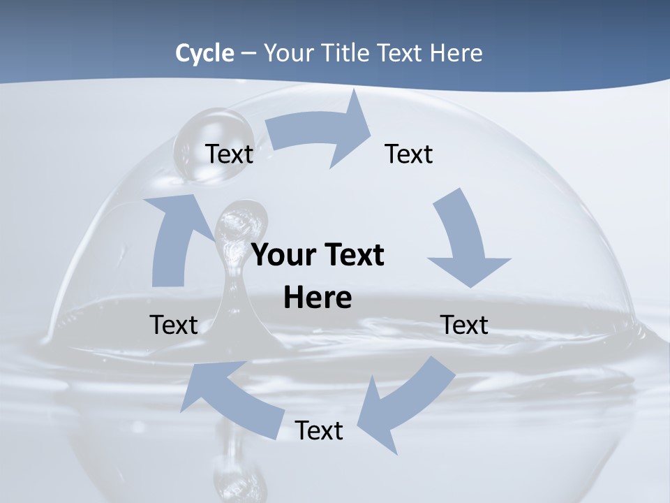 Blue Water Column Reflect PowerPoint Template