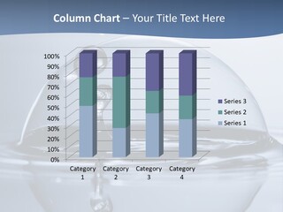 Blue Water Column Reflect PowerPoint Template