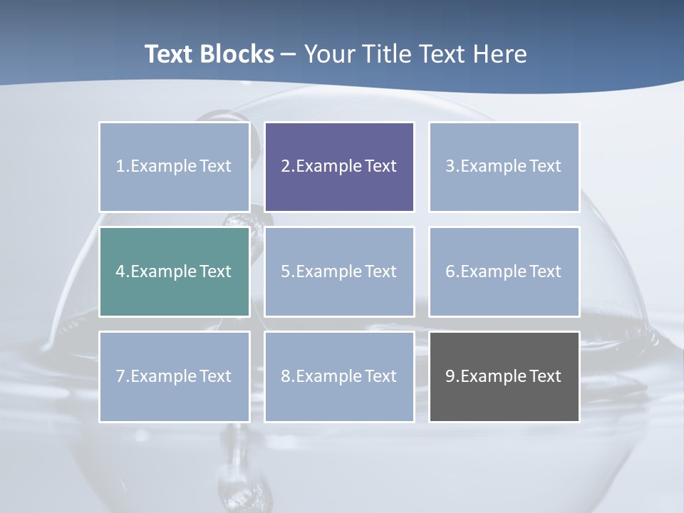 Blue Water Column Reflect PowerPoint Template