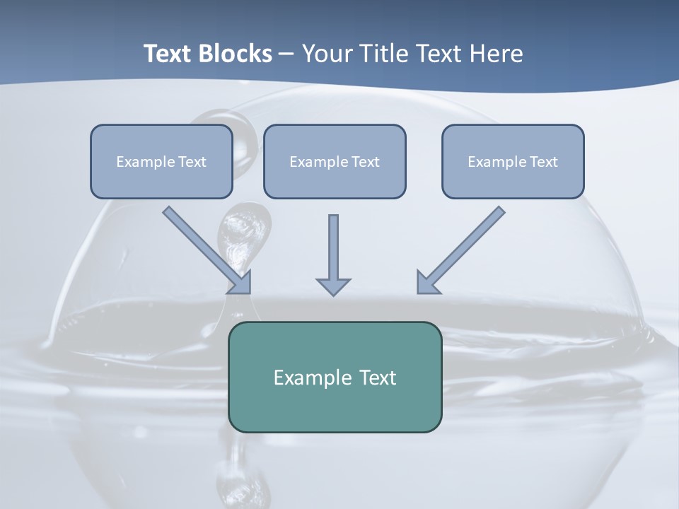 Blue Water Column Reflect PowerPoint Template