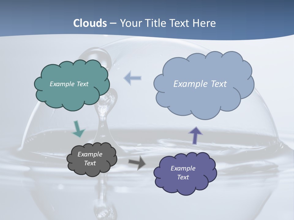 Blue Water Column Reflect PowerPoint Template