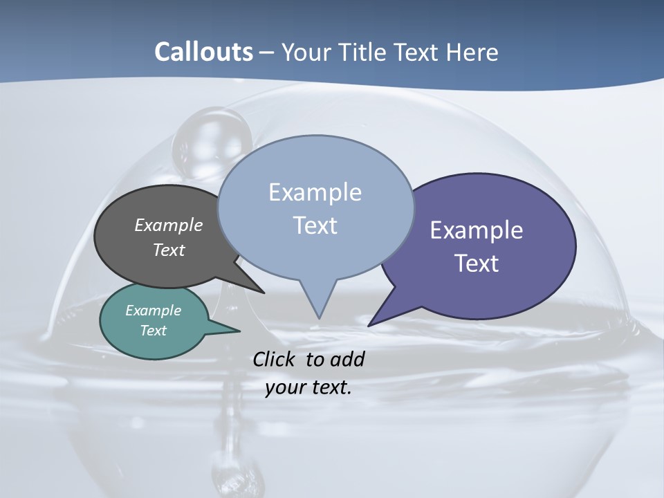 Blue Water Column Reflect PowerPoint Template
