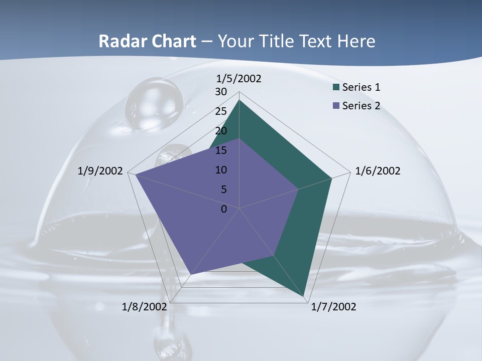 Blue Water Column Reflect PowerPoint Template