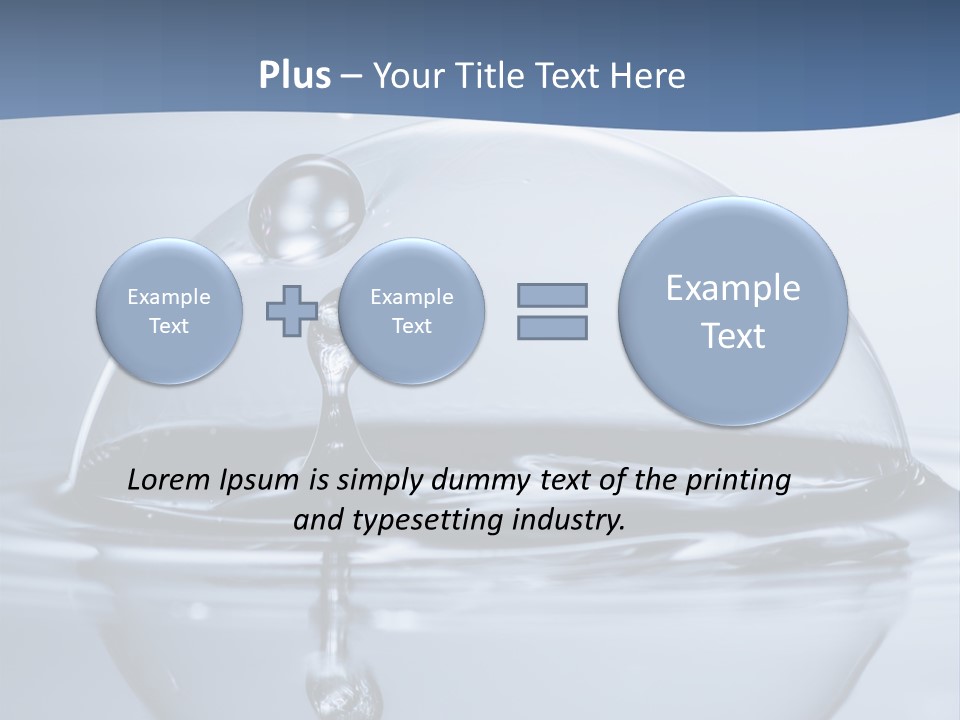 Blue Water Column Reflect PowerPoint Template
