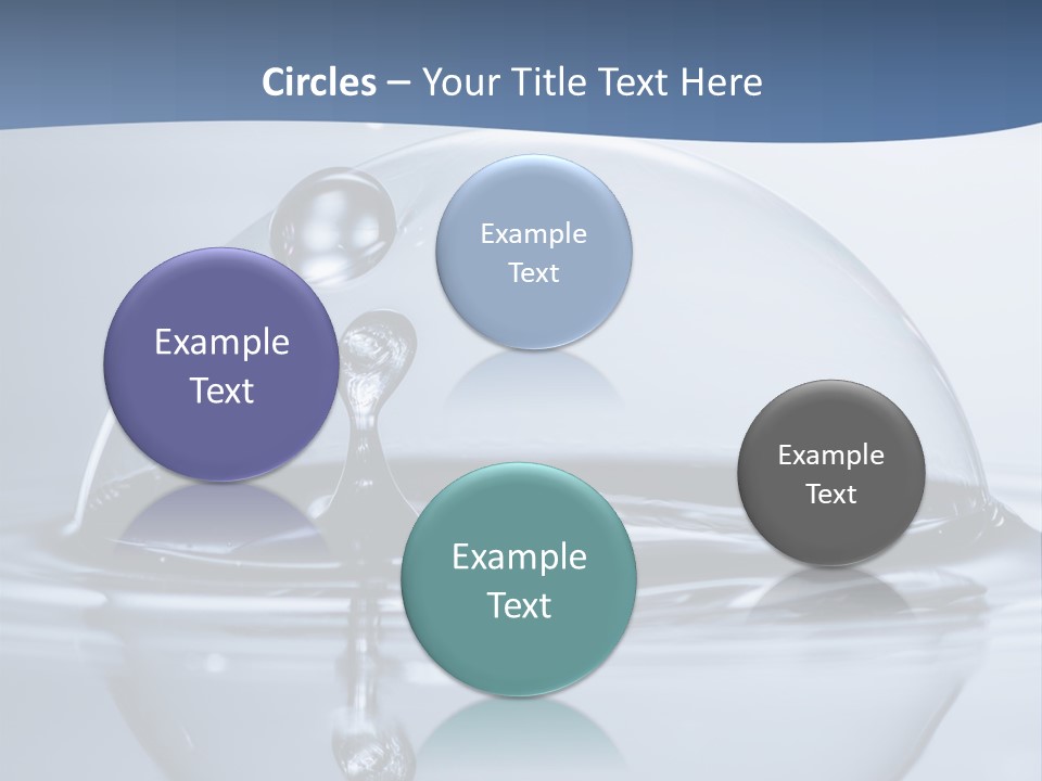 Blue Water Column Reflect PowerPoint Template