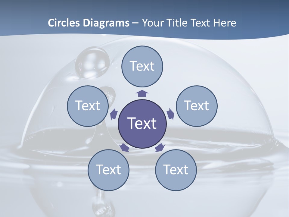 Blue Water Column Reflect PowerPoint Template