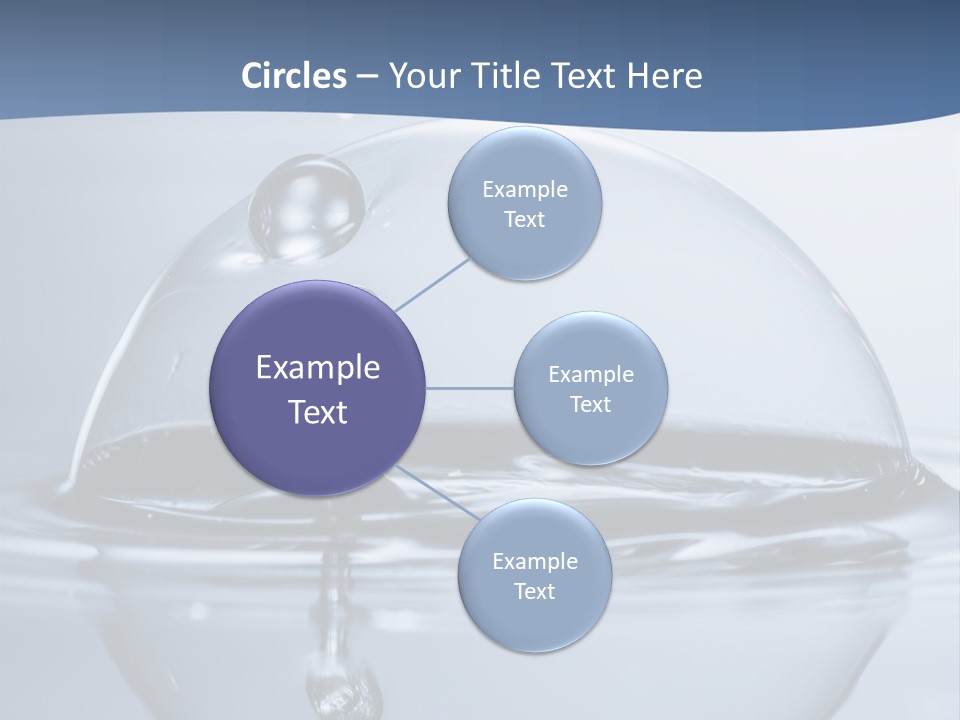Blue Water Column Reflect PowerPoint Template