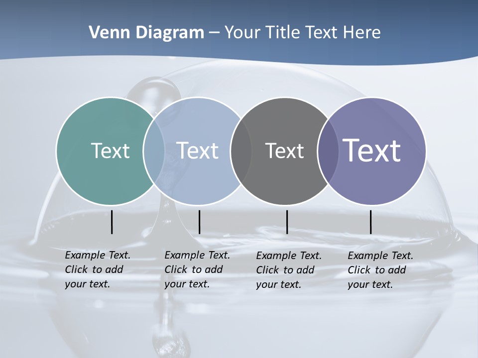 Blue Water Column Reflect PowerPoint Template