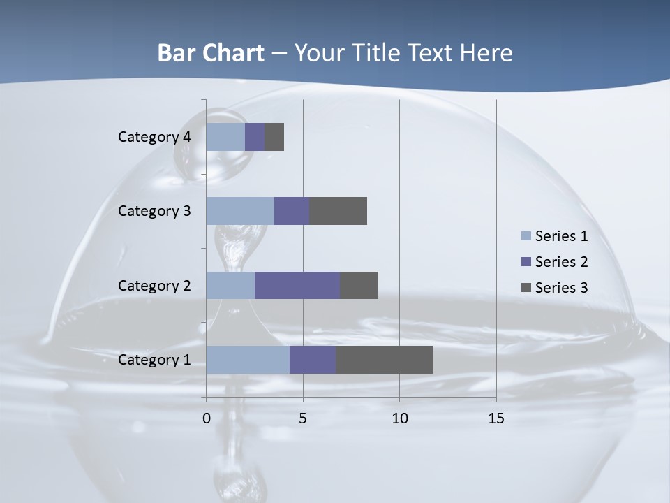 Blue Water Column Reflect PowerPoint Template