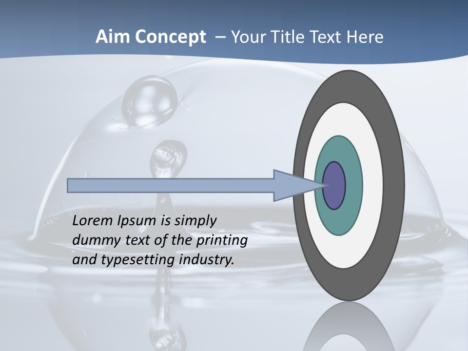 Blue Water Column Reflect PowerPoint Template
