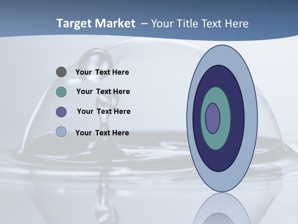 Blue Water Column Reflect PowerPoint Template