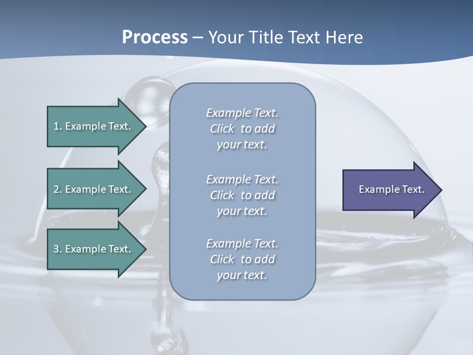 Blue Water Column Reflect PowerPoint Template