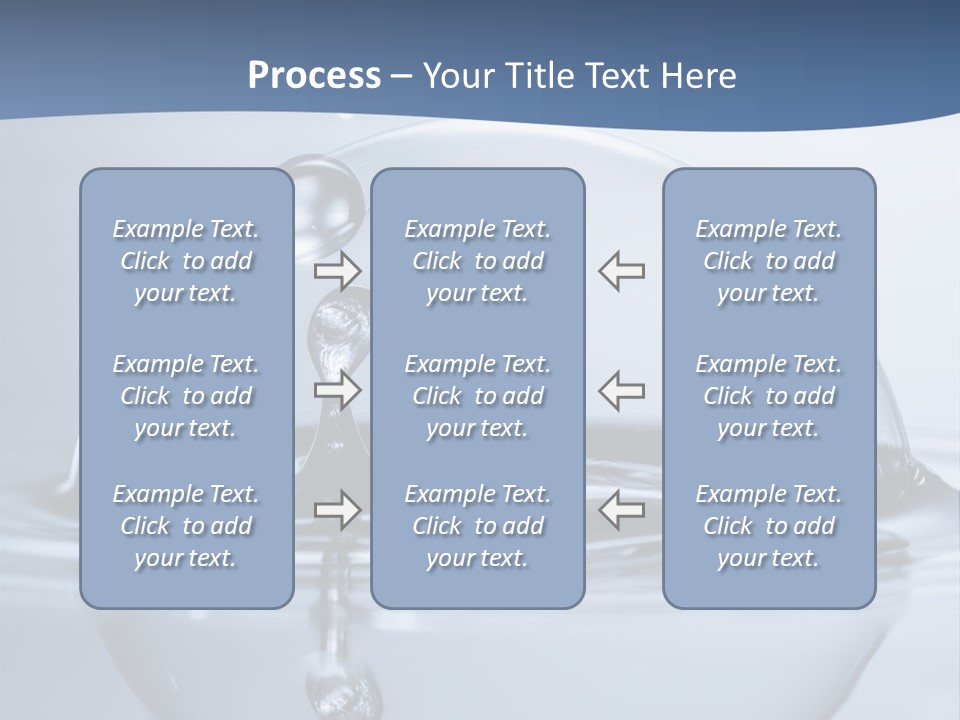 Blue Water Column Reflect PowerPoint Template
