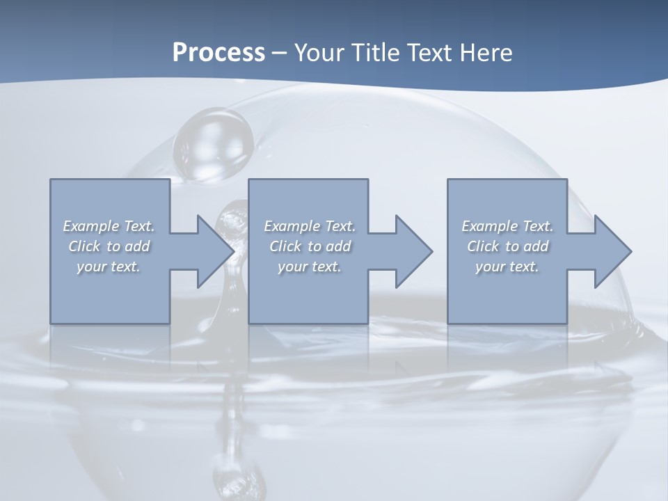 Blue Water Column Reflect PowerPoint Template