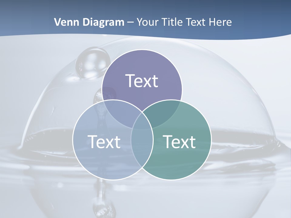 Blue Water Column Reflect PowerPoint Template
