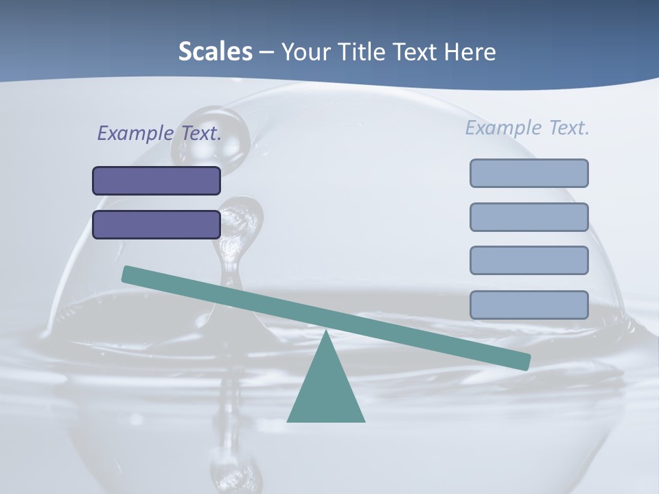 Blue Water Column Reflect PowerPoint Template