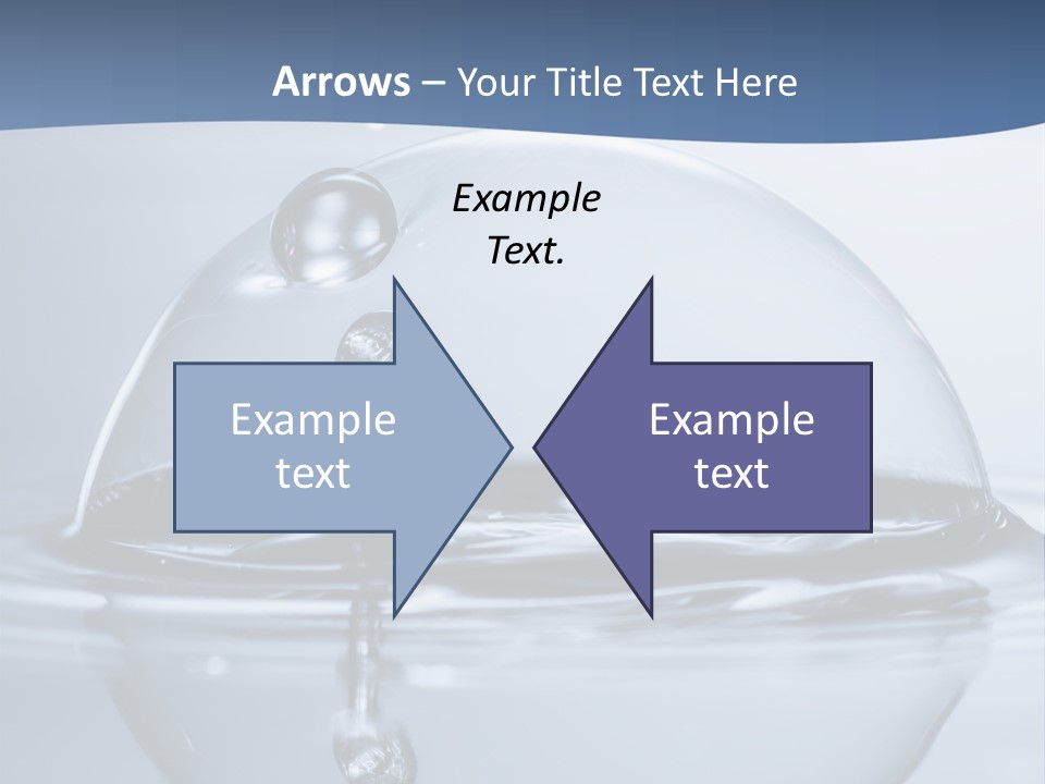 Blue Water Column Reflect PowerPoint Template