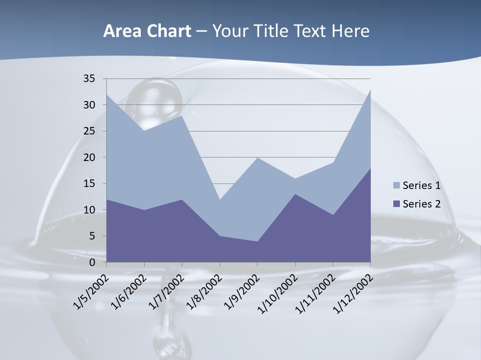 Blue Water Column Reflect PowerPoint Template