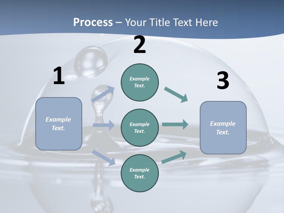 Blue Water Column Reflect PowerPoint Template